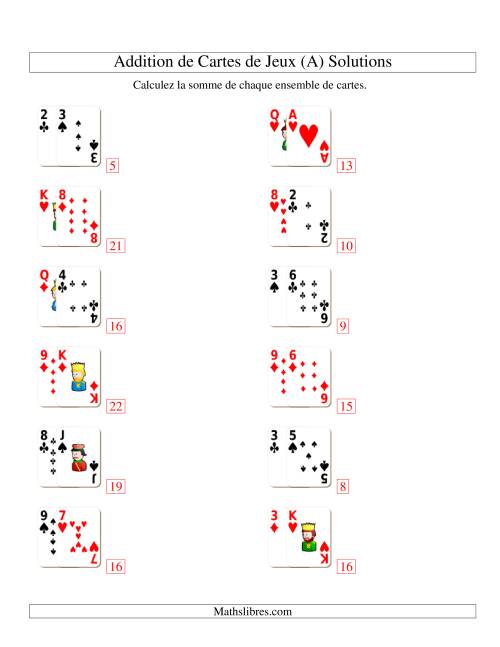 Addition de deux cartes de jeu (A) page 2