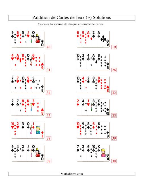 Addition de cinq cartes de jeu (F) page 2