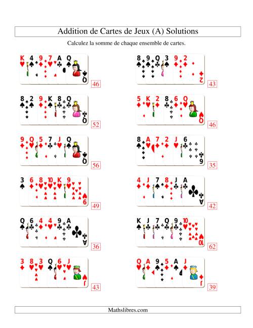 Addition de six cartes de jeu (A) page 2