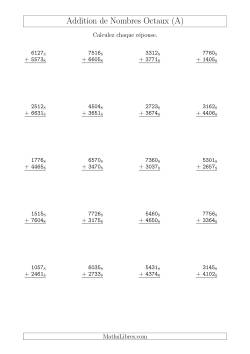 Addition de Nombres Octaux (Base 8)