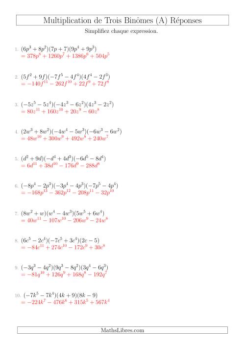 Multiplication de Trois Binômes (A) page 2