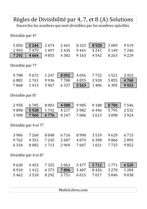 Divisibilité par 4, 7 et 8 -- 4-chiffres (A) page 2