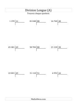 Diviseur à 2 Chiffres & Quotient à 3 Chiffres