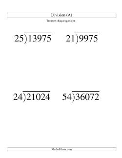 Division Longue -- Diviseur Deux-Chiffres et Quotient Trois-Chiffres -- Sans Reste