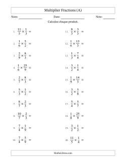 Multiplier fractions propres e impropres, et sans simplification