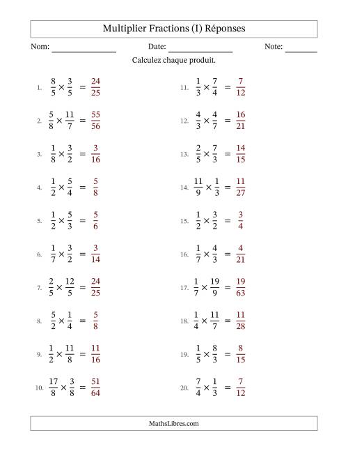 Multiplier fractions propres e impropres, et sans simplification (I) page 2