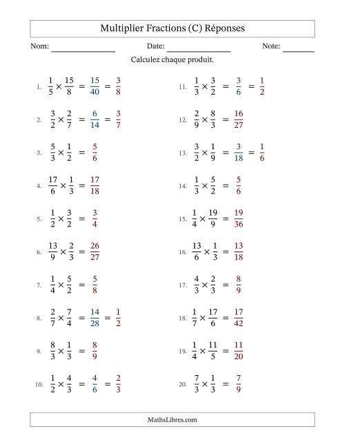 Multiplier fractions propres e impropres, et avec simplification dans quelques problèmes (C) page 2