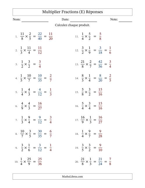 Multiplier fractions propres e impropres, et avec simplification dans quelques problèmes (E) page 2