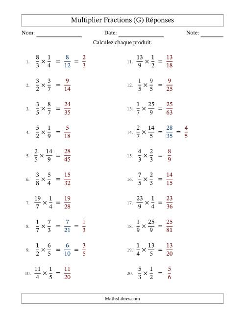 Multiplier fractions propres e impropres, et avec simplification dans quelques problèmes (G) page 2