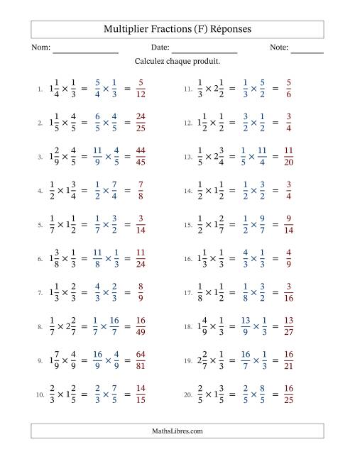 Multiplier Proper et fractions mixtes, et sans simplification (F) page 2