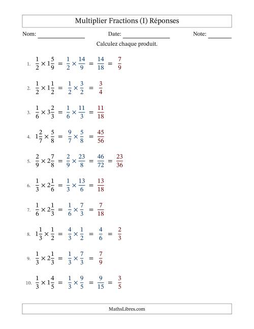 Multiplier Proper et fractions mixtes, et avec simplification dans quelques problèmes (I) page 2