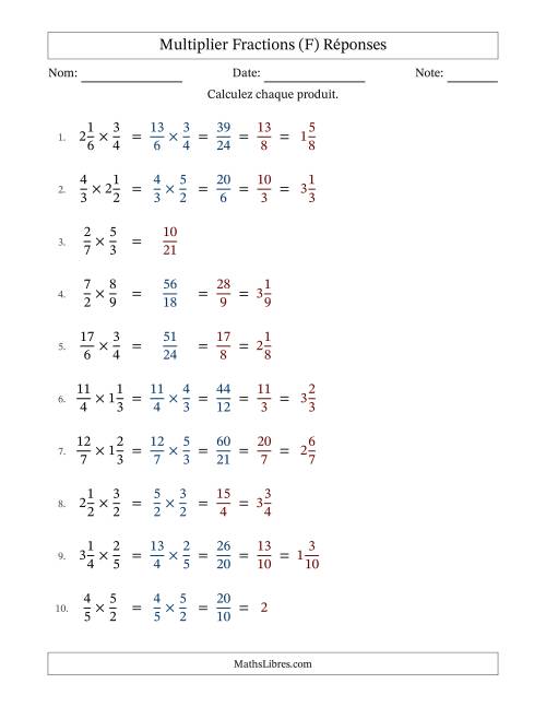 Multiplier fractions propres, impropres et mixtes, et avec simplification dans quelques problèmes (F) page 2