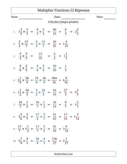 Multiplier fractions propres, impropres et mixtes, et avec simplification dans quelques problèmes (I) page 2