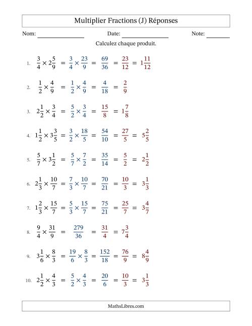 Multiplier fractions propres, impropres et mixtes, et avec simplification dans quelques problèmes (J) page 2