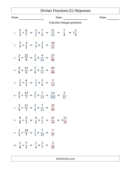 Diviser fractions propres e impropres, et avec simplification dans quelques problèmes (G) page 2