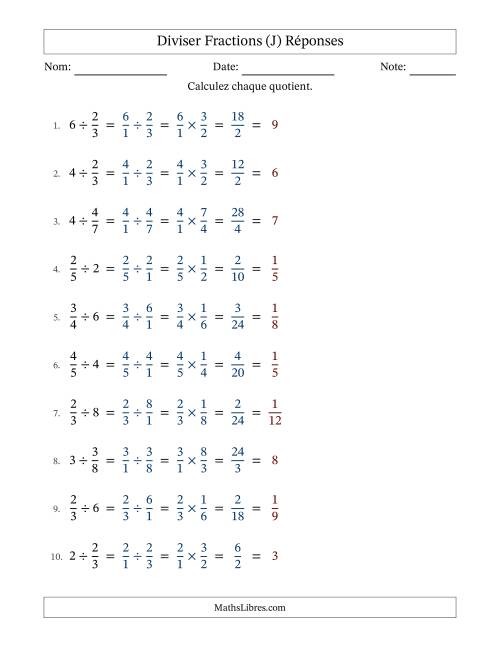 Diviser fractions propres con nombres éntiers, et avec simplification dans tous les problèmes (J) page 2