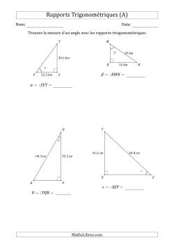 Calcul de la Mesure d'un Angle Avec les Rapports Trigonométriques