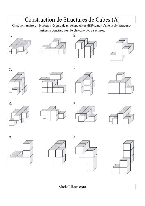 Construction de structures de cubes (A)