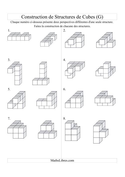 Construction de structures de cubes (G)