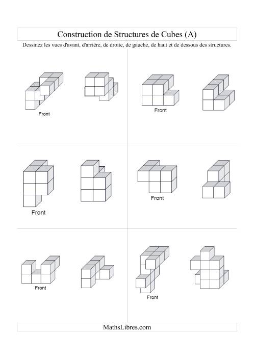 Vues de côté de structures de cubes (A) page 2