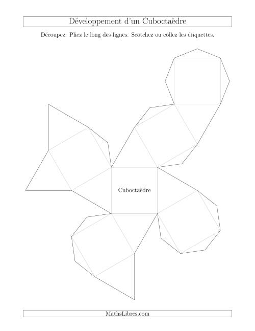 Développement d'un Cuboctaèdre