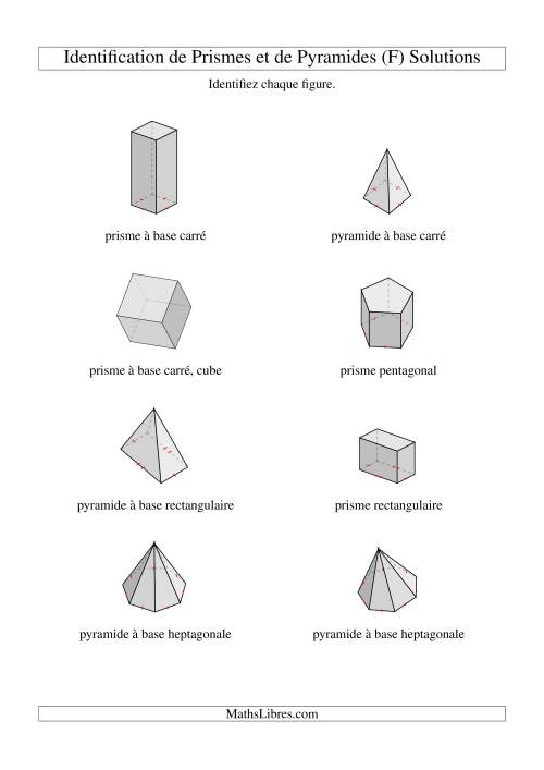 Identification de Prismes et de Polyèdres (F) page 2
