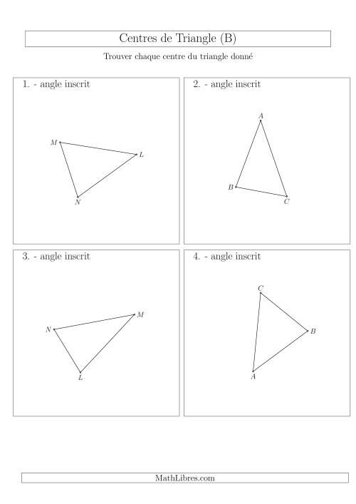 Angles Inscrits des Triangles Aiguës (B)