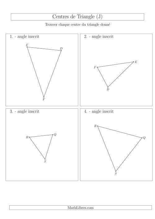Angles Inscrits des Triangles Aiguës (J)
