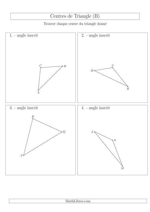 Angles Inscrits des Triangles Aiguës et Obtus (B)