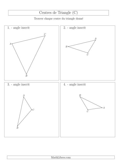 Angles Inscrits des Triangles Aiguës et Obtus (C)