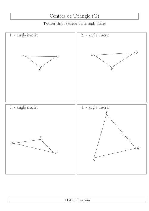Angles Inscrits des Triangles Aiguës et Obtus (G)