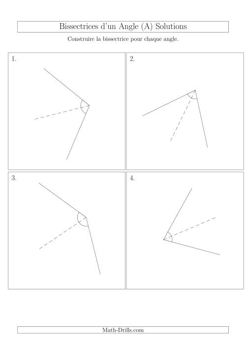 Bissectrices d'un Angle (Avec des Angles Tournés Aléatoirement) (A) page 2