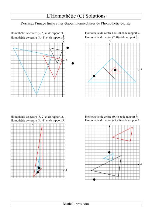 Homothéties de figures à 3 sommets -- 2 étapes (C) page 2