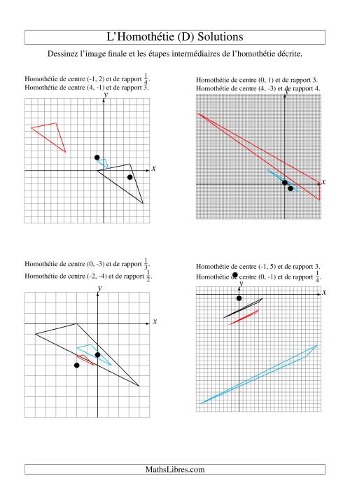 Homothéties de figures à 3 sommets -- 2 étapes (D) page 2