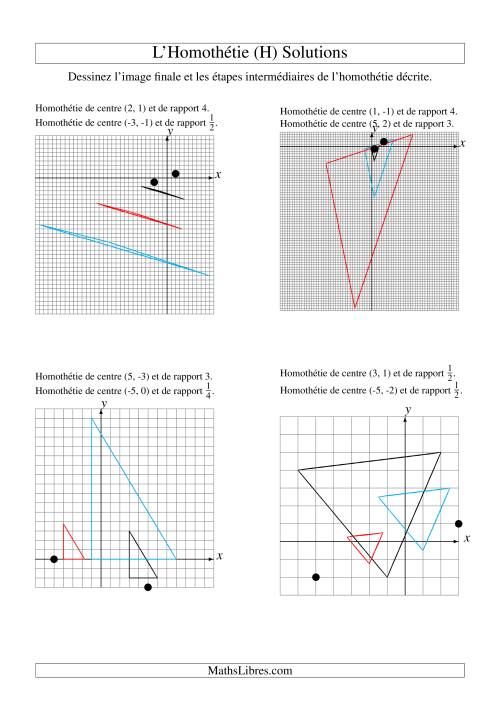 Homothéties de figures à 3 sommets -- 2 étapes (H) page 2