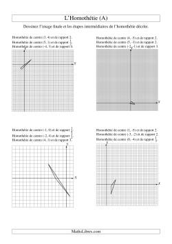 Homothéties de figures à 3 sommets -- 3 étapes