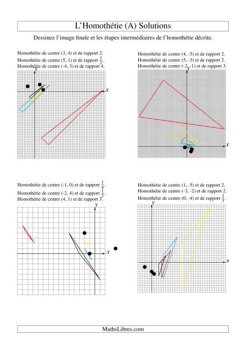 Homothéties de figures à 3 sommets -- 3 étapes (A) page 2