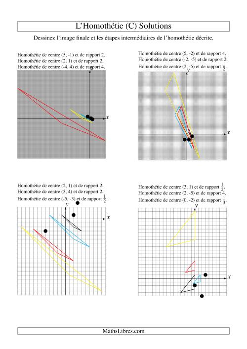 Homothéties de figures à 3 sommets -- 3 étapes (C) page 2