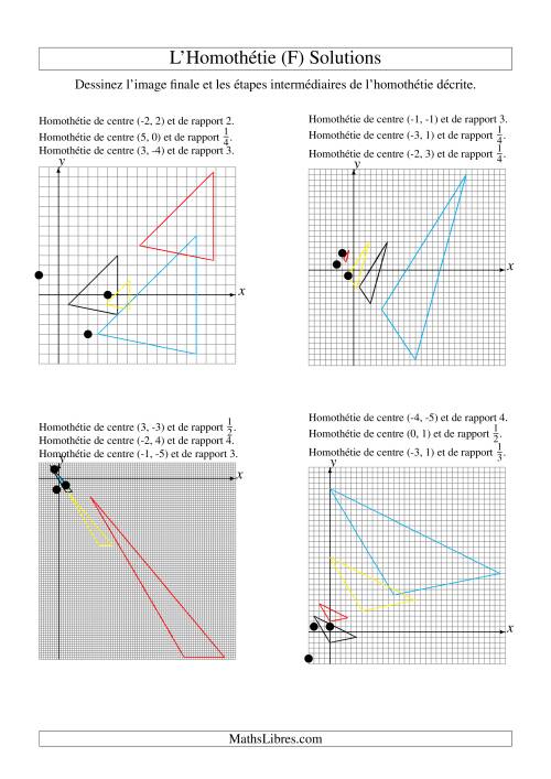 Homothéties de figures à 3 sommets -- 3 étapes (F) page 2