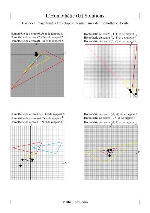 Homothéties de figures à 3 sommets -- 3 étapes (G) page 2