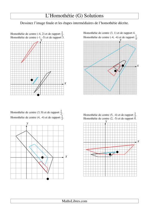 Homothéties de figures à 4 sommets -- 2 étapes (G) page 2