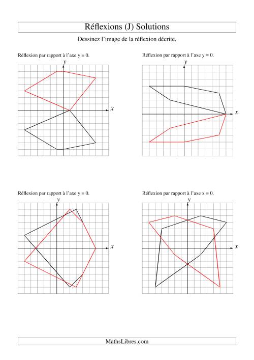Réflexion de figures à 5 sommets sur les axes x = 0 et y = 0 (J) page 2