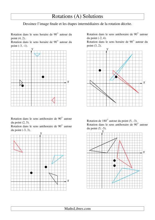 Rotation de figures à 3 sommets -- 2 étapes (A) page 2