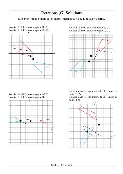 Rotation de figures à 4 sommets -- 2 étapes (G) page 2