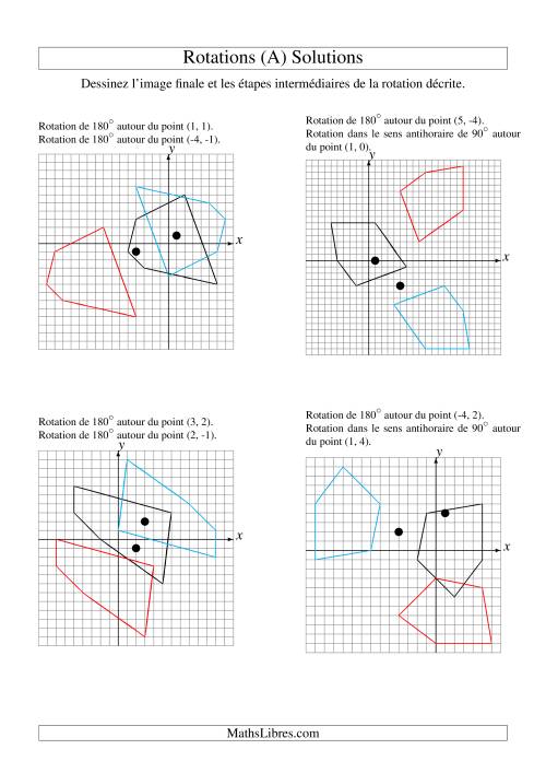Rotation de figures à 5 sommets -- 2 étapes (A) page 2