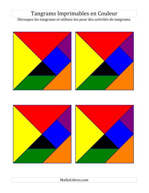 Tangrams en couleur avec lignes épaisses (D) page 2