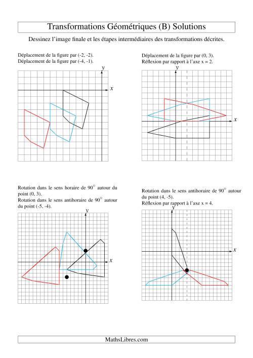 Transformation variées (sans homothétie) -- Figures à 5 sommets -- 2 étapes (B) page 2