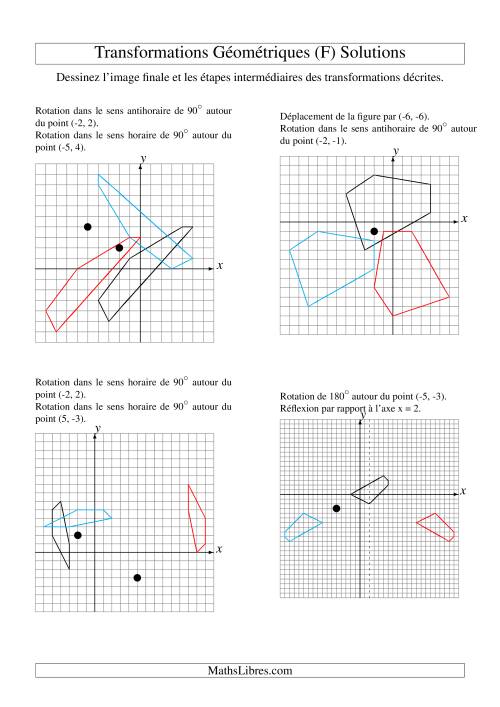 Transformation variées (sans homothétie) -- Figures à 5 sommets -- 2 étapes (F) page 2