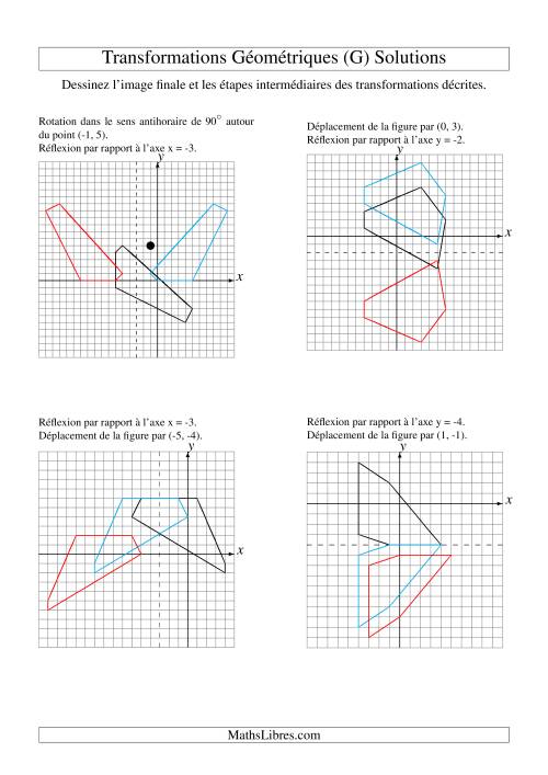 Transformation variées (sans homothétie) -- Figures à 5 sommets -- 2 étapes (G) page 2