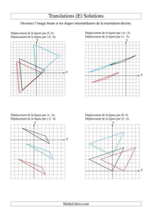 Translation de figures à 3 sommets -- Max 6 unités -- 2 étapes (E) page 2